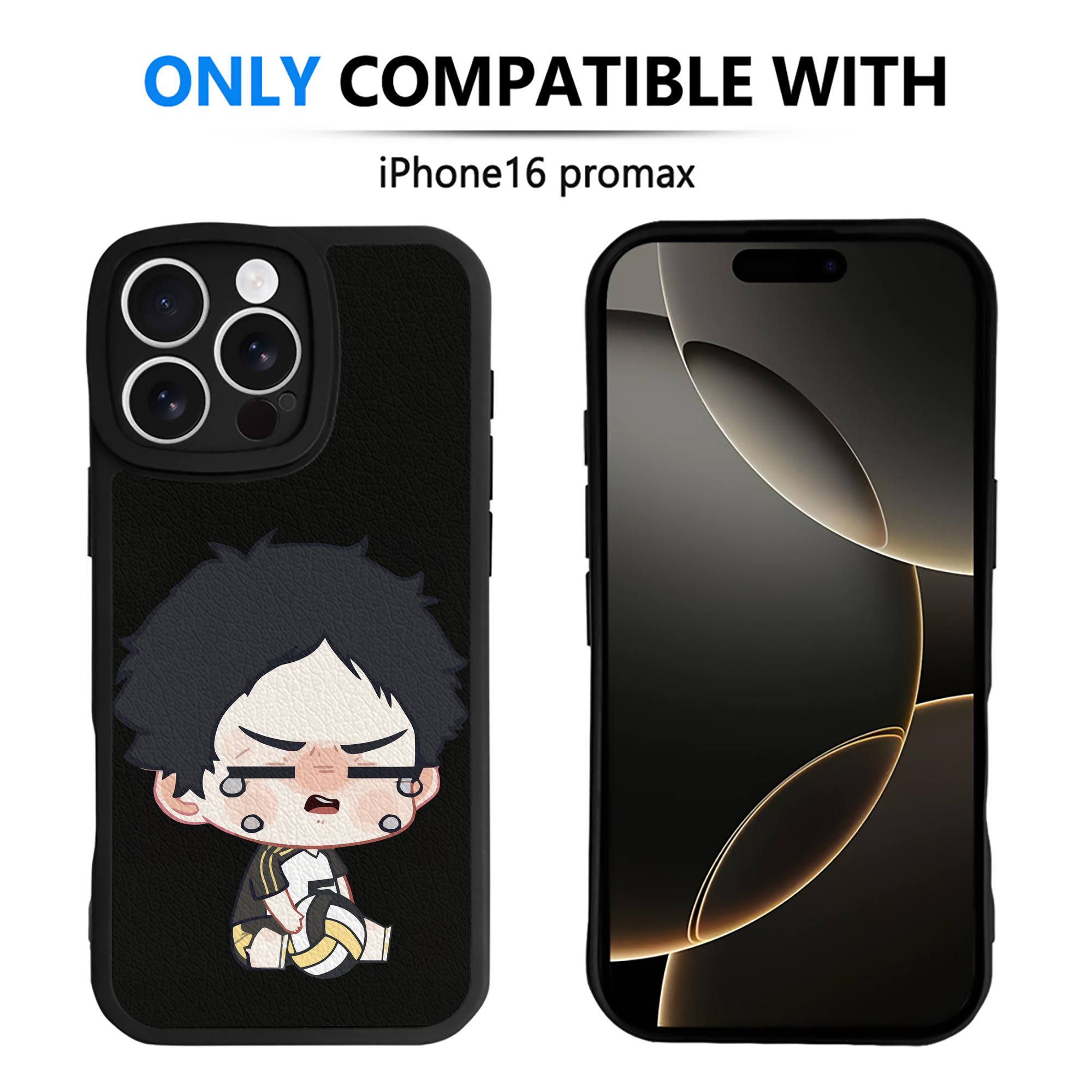 （画像用） ハイキュー!! Haikyu!! 【iPhone 16シリーズ対応】シリコンスマホケース（レザー調） 材質：シリコン